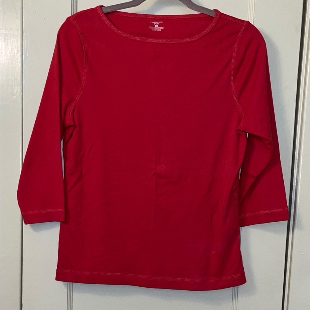 Jones New York Women's Rose  Long-Sleeve Crewneck Top